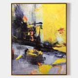 Purple Yellow Abstract Art Orange Abstract Painting Abstract Wall Decor