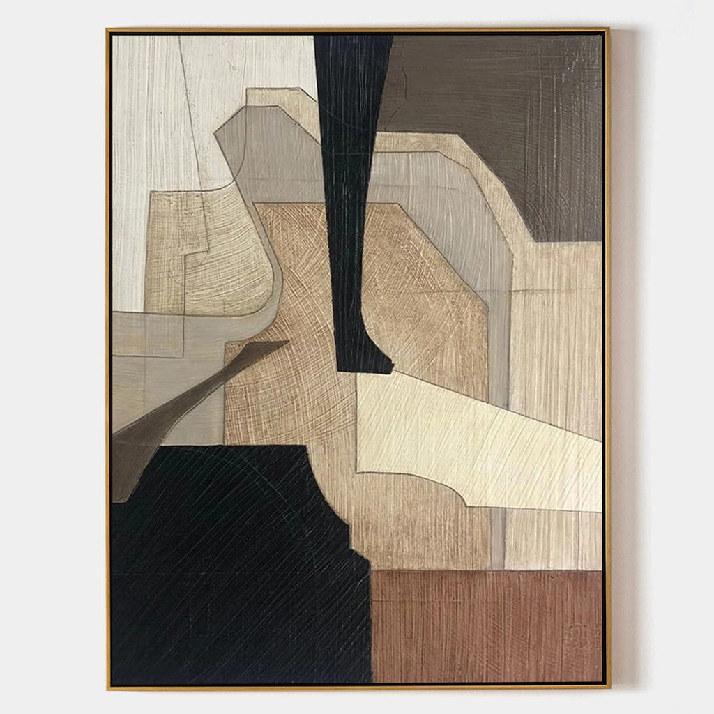 Black And Brown Abstract Art Paintings Modern Abstract Acrylic Painting Living Room Canvas Art