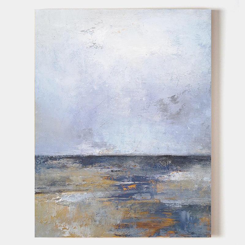 Beach Scene Canvas Art Acrylic Seascape Landscape Painting Beach