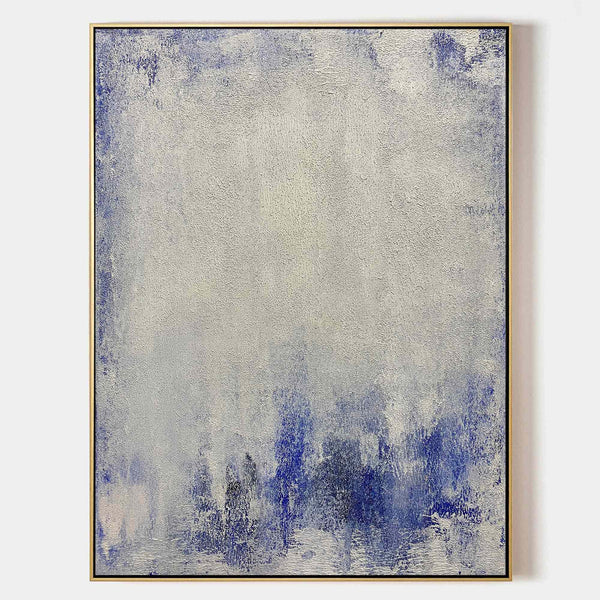 Original Blue And White Abstract Canvas Art Contemporary Art Large Abstract Canvas Wall Art Modern Abstract Painting On Canvas Acrylic