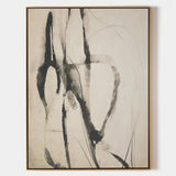 Minimalist Art Painting Black And White Abstract Wall Art Black Line Canvas Art | Artexplore