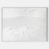 Modern Minimalist Abstract Art Textured Abstract Painting White Canvas Art Large Artwork For Bedroom 