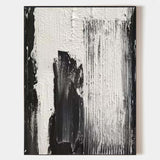  Black and white Abstract art Modern minimalist wall art Textured canvas Painting for sale
