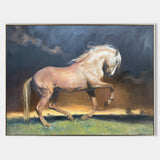 Large Brown Running Horses Canvas Art Extra Large Wild Horse Canvas Art Moddern Brown Horse Oil Painting