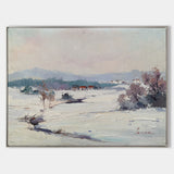 Snowscapes Wall Art Canvas Wall Art Snowscapes Acrylic Painting, Winter Snow Wall Art For Sale