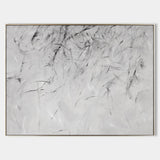 Beautiful Textured White Abstract Art Minimalist Painting White Modern Canvas Art Large Artwork For Bedroom 