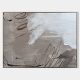 Large Grey Abstract Wall Art, Abstract Canvas Wall Art, Modern Abstract Painting For Sale