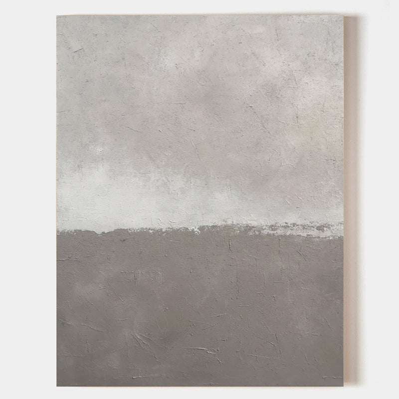 30 X 40 Vertical Modern Canvas Wall Art Beige Grey Minimalist Abstract Art