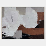 Brown Grey Vintage Wall Art Abstract Canvas Abstract Wall Art Abstract Acrylic Painting For Sale