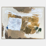 Large Canvas Abstract Art Khaki Abstract Canvas Painting Abstract Painting In Beige