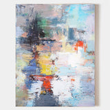 36 x 48 Vertical Colorful Canvas Art Original Abstract Art For Sale