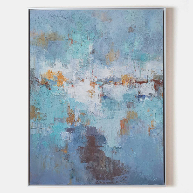 Big Acrylic Seascape Abstract Paintings Extra Large Coastal Wall Art Canvas