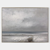 Large Grey Landscape Wall Art Modern Acrylic Paintings Livingroom Canvas Artwork For Sale