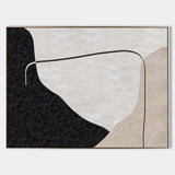 Black And Beige Minimalist Wall Art Abstract Acrylic Art Canvas Painting For Living Room Painting Ideas For Home Decor