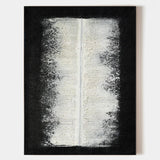 Black And White Minimalist Artworks Acrylic Painting Japandi Livingroom Canvas Wall Art For Sale