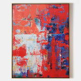 Red Abstract Painting Oversized Abstract Canvas Art Textured Abstract Painting Modern Abstract Painting Large Canvas Art For Living Room