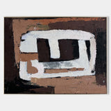 Brown Abstract Wall Art Abstract Acrylic Painting Canvas Wall Art Horizontal Contemporary Art