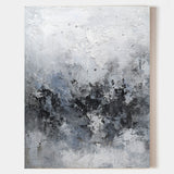 36x48 Gray And Blue Wall Art Textured Abstract Painting