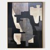 Black Beige Rich Textured Abstract Art Large Acrylic Painting Canvas Livingroom Artworks For Sale
