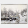 Winter White Snowscape Canvas Art White Snow Covered Pine Trees Canvas Wall Art For Sale