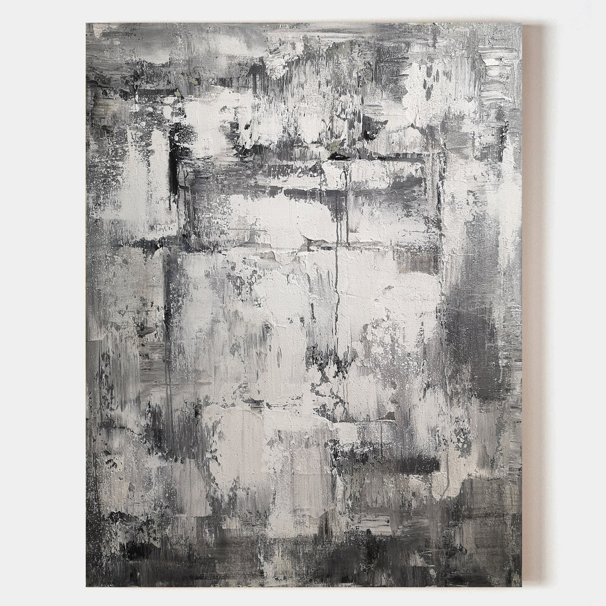 Grey Abstract Painting 36 X 48 #IS36