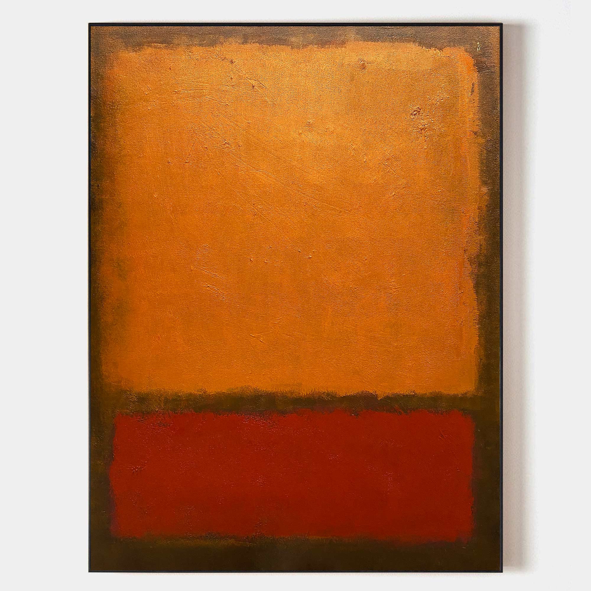 Red And Orange Minimalist Acrylic Painting On Canvas Extra Large Minimal Canvas Art Abstract Minimalist Modern Wall Art