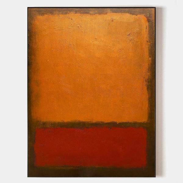 Red And Orange Minimalist Acrylic Painting On Canvas Extra Large Minimal Canvas Art Abstract Minimalist Modern Wall Art