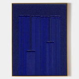Large Klein Blue Painting Modern Minimalist Painting Klein Blue 3D Textured Painting For Sale