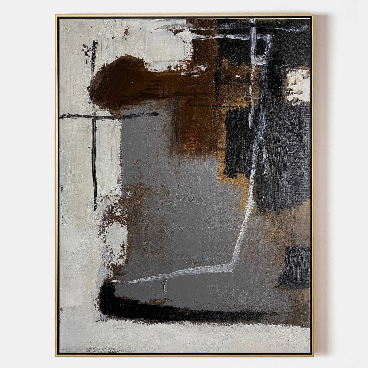 Large Black And Brown Artwork Oversized Framed Wall Art Large Wall Art ...