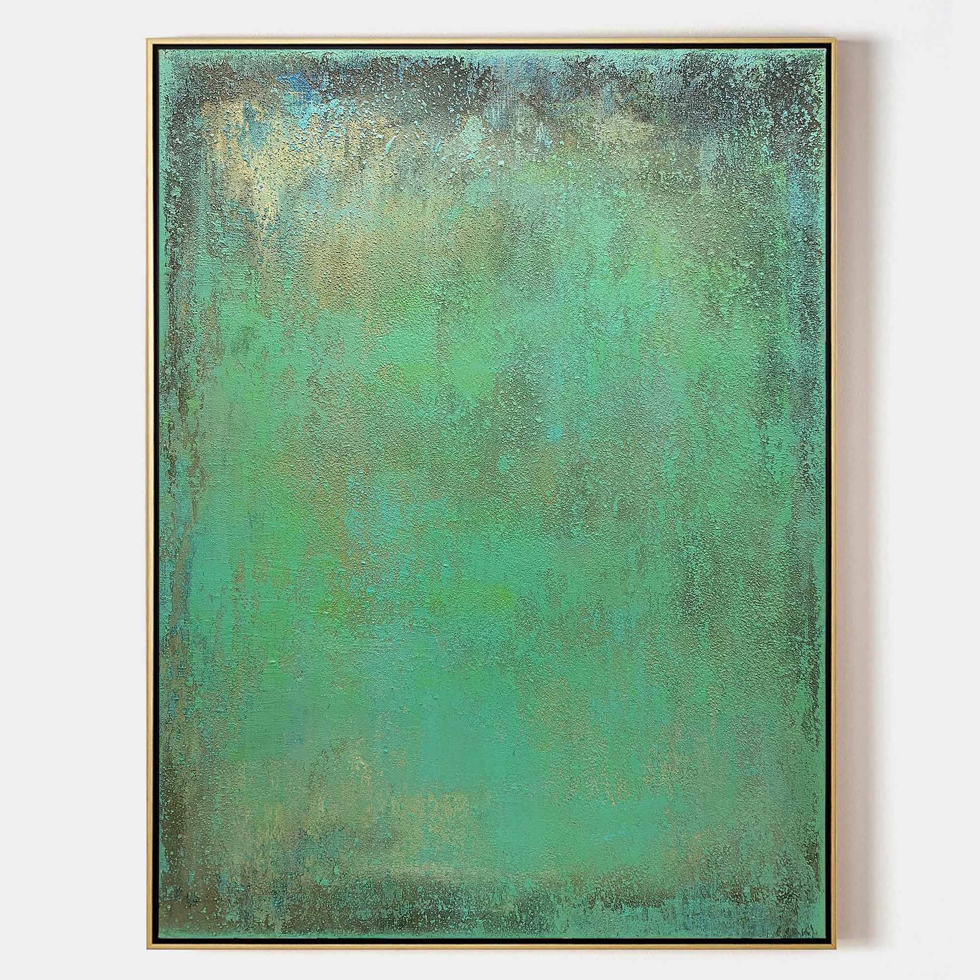 Abstract Green Canvas Painting Large Original Acrylic Abstract Canvas Art Modern Abstract Painting 