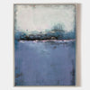 Blue Minimalist Acrylic Painting On Canvas Extra Large Minimal Canvas Art Abstract Minimalist Modern Wall Art