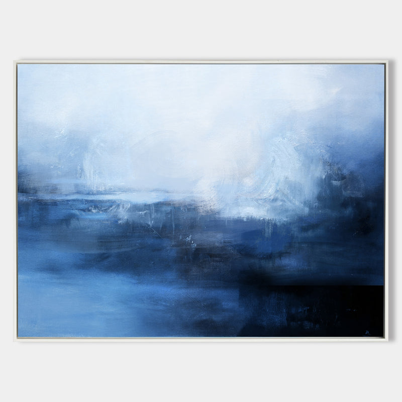 Ocean Wall Art Blue Coastal Wall Art Large Coastal Wall Art Framed abstract seascape paintings