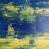 40 x 40 Blue And Yellow Abstract Wall Art Square Modern Abstract Painting