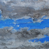 Square Abstract Ocean Painting Blue And Grey Wall Art Seascape Art