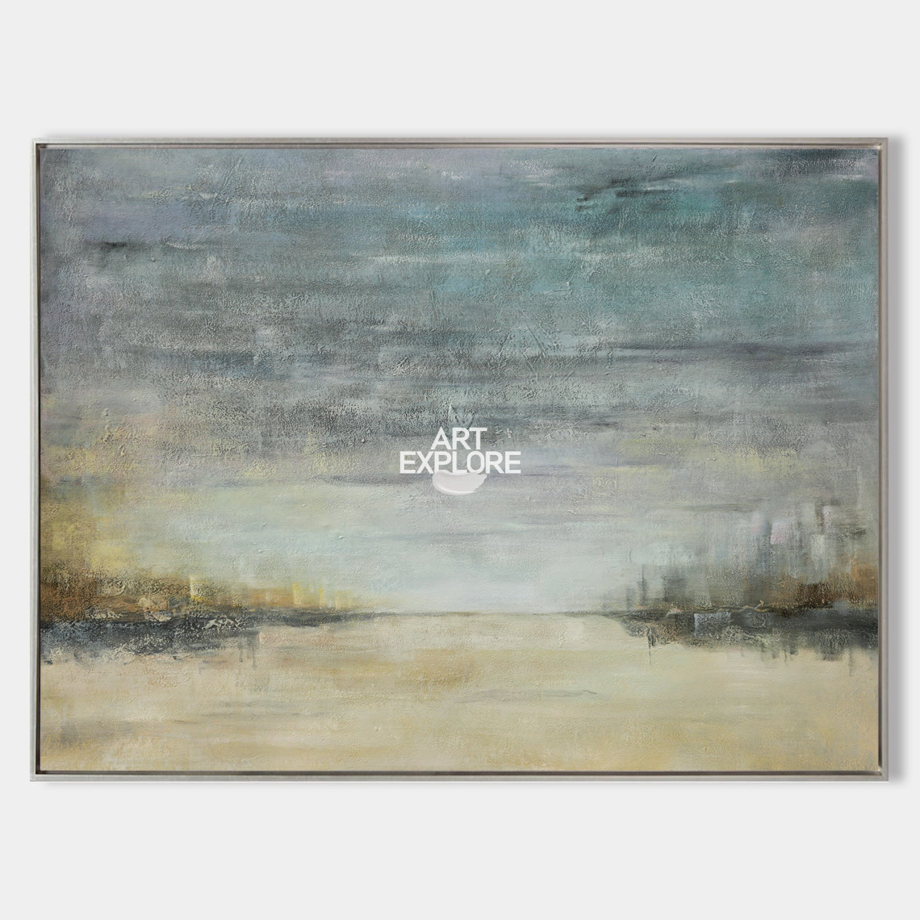 Abstract Beach Art Extra Large Sky And Sea Painting Modern Seascape Paintings