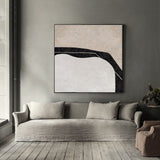 Modern Minimal Wall art large Contemporary Wall art Black Beige White Art