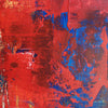 Red Abstract Canvas Wall Art 40 x 40 Canvas Painting For Living Room
