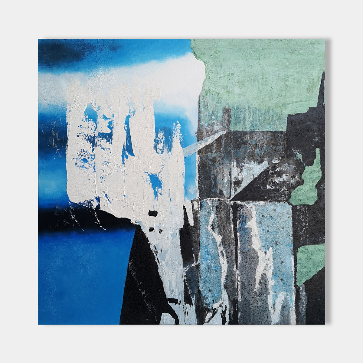 Square Abstract Painting 40 X 40 #IS18