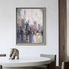 Abstract City Skyline Painting Big Modern Chicago Cityscape Art Urban Painting 