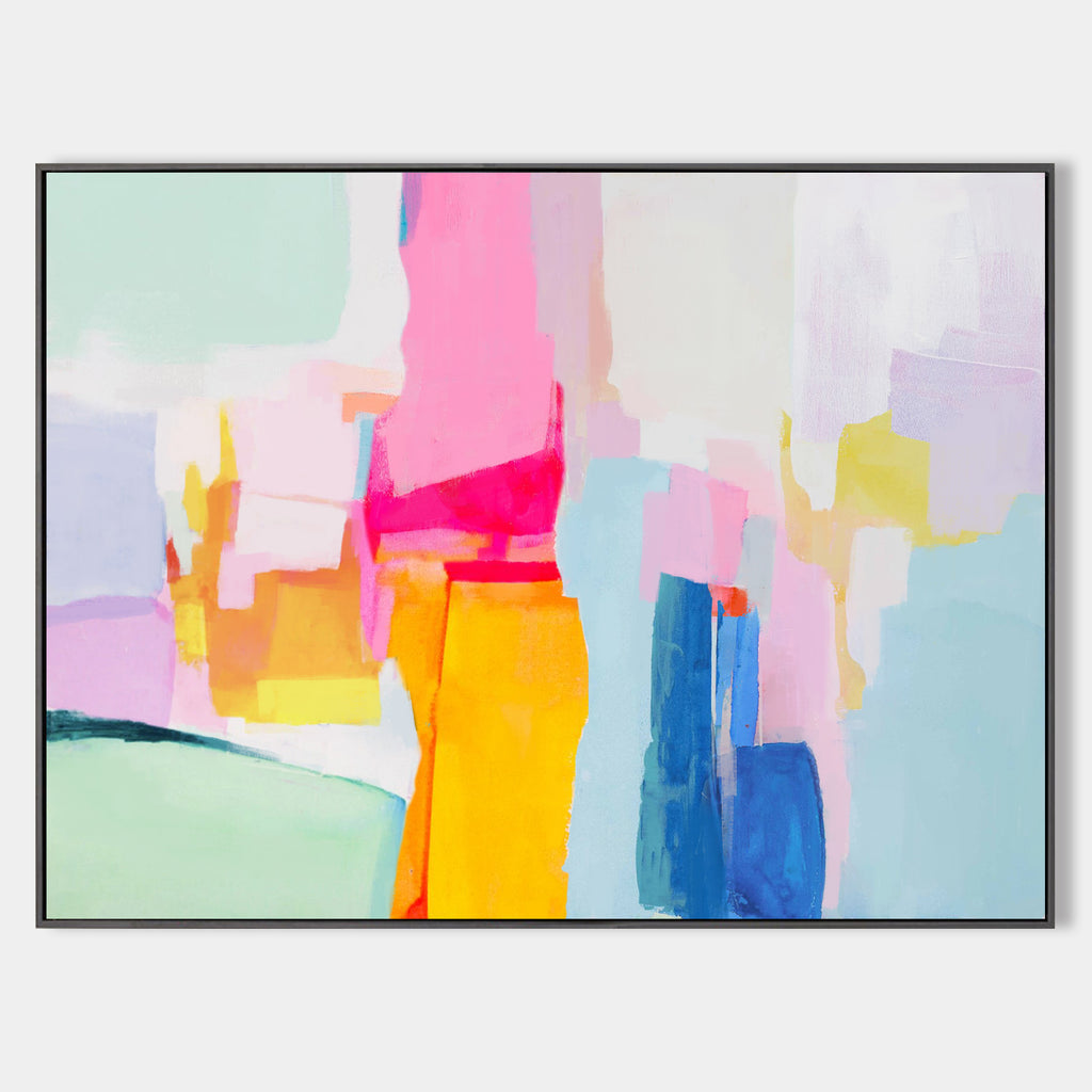 Modern Colorful Abstract Art Large Abstract Acrylic Painting Livingroom Canvas Art For Sale