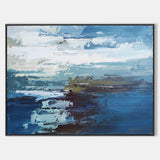 Abstract Ocean Painting Large Acrylic Seascape Paintings Huge Beach Canvas Art