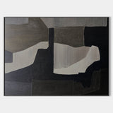 Black And Grey Wall Art Abstract Acrylic Art Canvas Painting For Living Room Painting Ideas On Home Decor