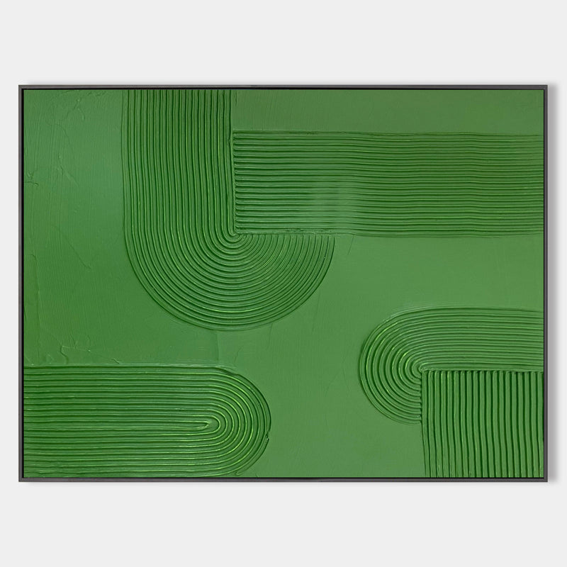 Large Green Abstract Wall Art Minimalist Painting Abstract Acrylic Painting For Livingroom