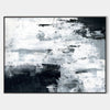 Large Abstract Original Painting Cyan Grey Painting Black White Painting Handmade Modern Art