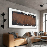 Wabi-sabi Canvas Art Painting Modern Brown Minimalist Wall Art Interior Abstract Art For Sale