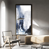 Large Vertical Contemporary Art Blue White Canvas Art Large Original Abstract Painting