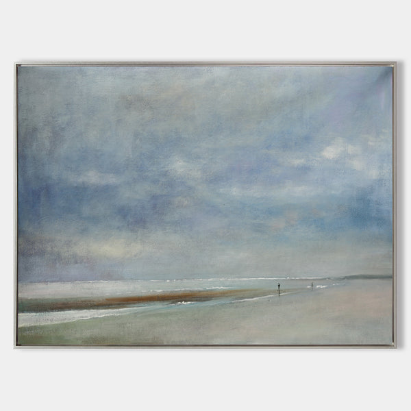 Beach Abstract Painting Large Sky And Sea Painting Seascape Painting