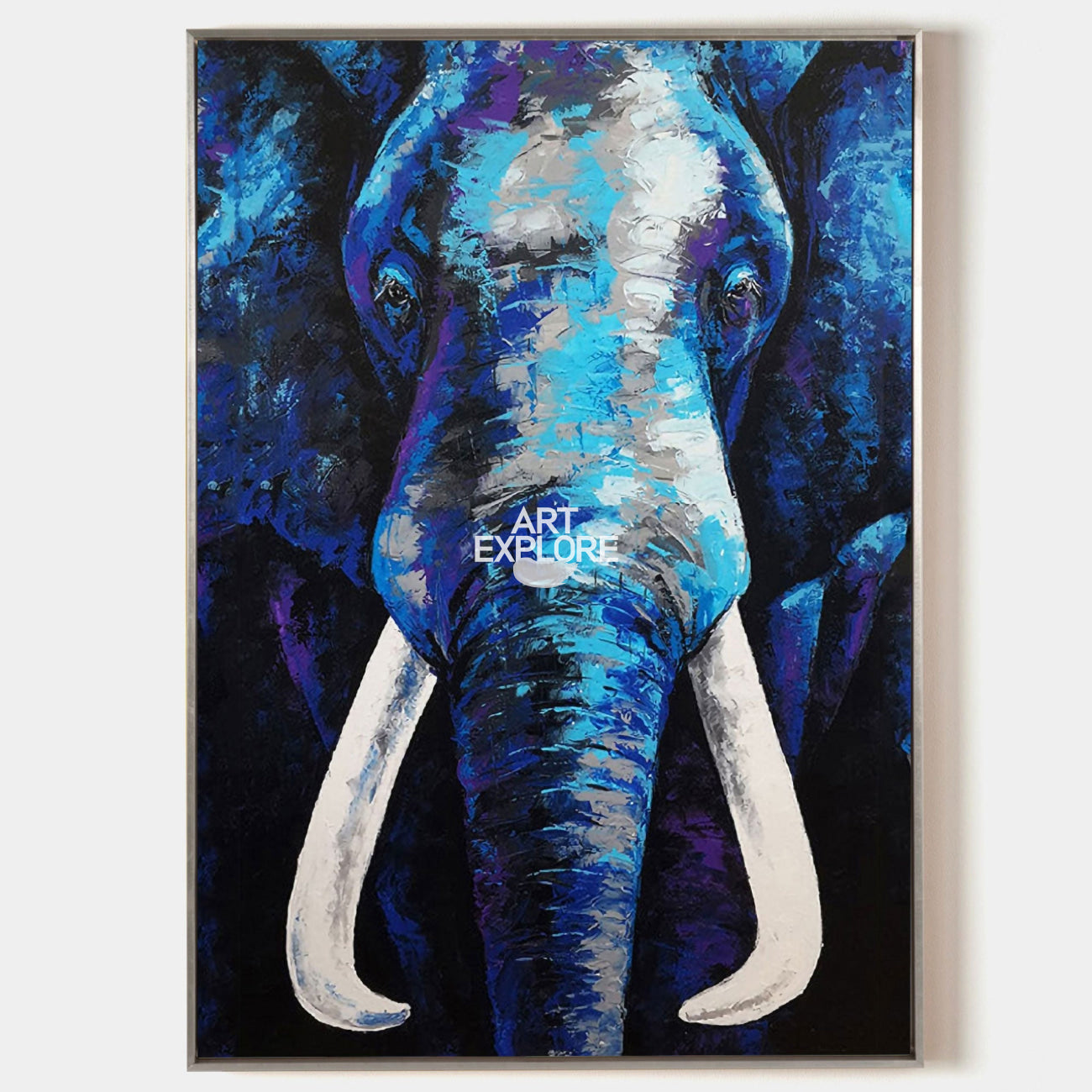Elephant Canvas Painting Elephant Wall Art Canvas Acrylic Paint Elephant