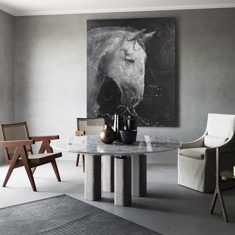 Abstract Black And White Horse Art Large Horse Canvas Art Modern Horse Paintings For Sale