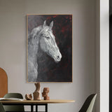 Horse Portrait Painting black and white horse Art Paintings Of Horses Heads